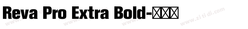 Reva Pro Extra Bold字体转换